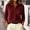 Wine, variant on Womens Cardigan Sweaters Button Up Loose Stand Up Collar Solid Color Long Sleeve Base Cozy Fall Winter Yellow L