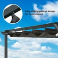 thumbnail image 3 of Ulax Furniture 10'x13' Outdoor Pergola Aluminum Patio Retractable Gazebo with Sun Shade Canopy (Gray), 3 of 7