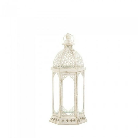 Collection Small Hanging Lantern - GRACEFUL DISTRESSED SMALL WHITE LANTERN