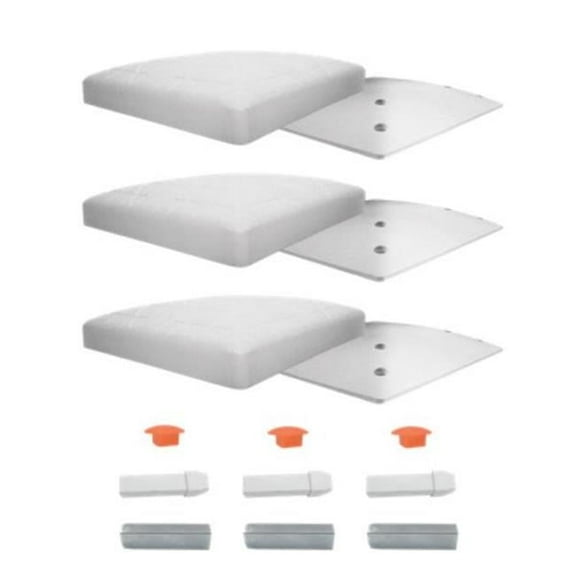 Safety Breakaway Base Set, White & Orange - Set of 3
