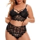 thumbnail image 3 of Gibobby Lenceria mujer sexy Conjunto de lencería para mujer, con tirantes ajustables y recorte de cintura alta, con tirantes ajustables(Negro, M), 3 of 5