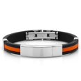 thumbnail image 1 of Bracelet en Caoutchouc Noir pour Hommes, Orange, 1 of 1
