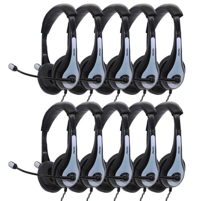 Auriculares estéreo externos Avid AE-36 blancos con micrófono Boom (x10)
