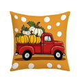 thumbnail image 3 of Hometravel Thanksgiving Throw Pillow Cover, Fall Pumpkin Pattern Decorative Case, Soft Fabric with Hidden Zipper, Seasonal Home Decor Accent, 3 of 6