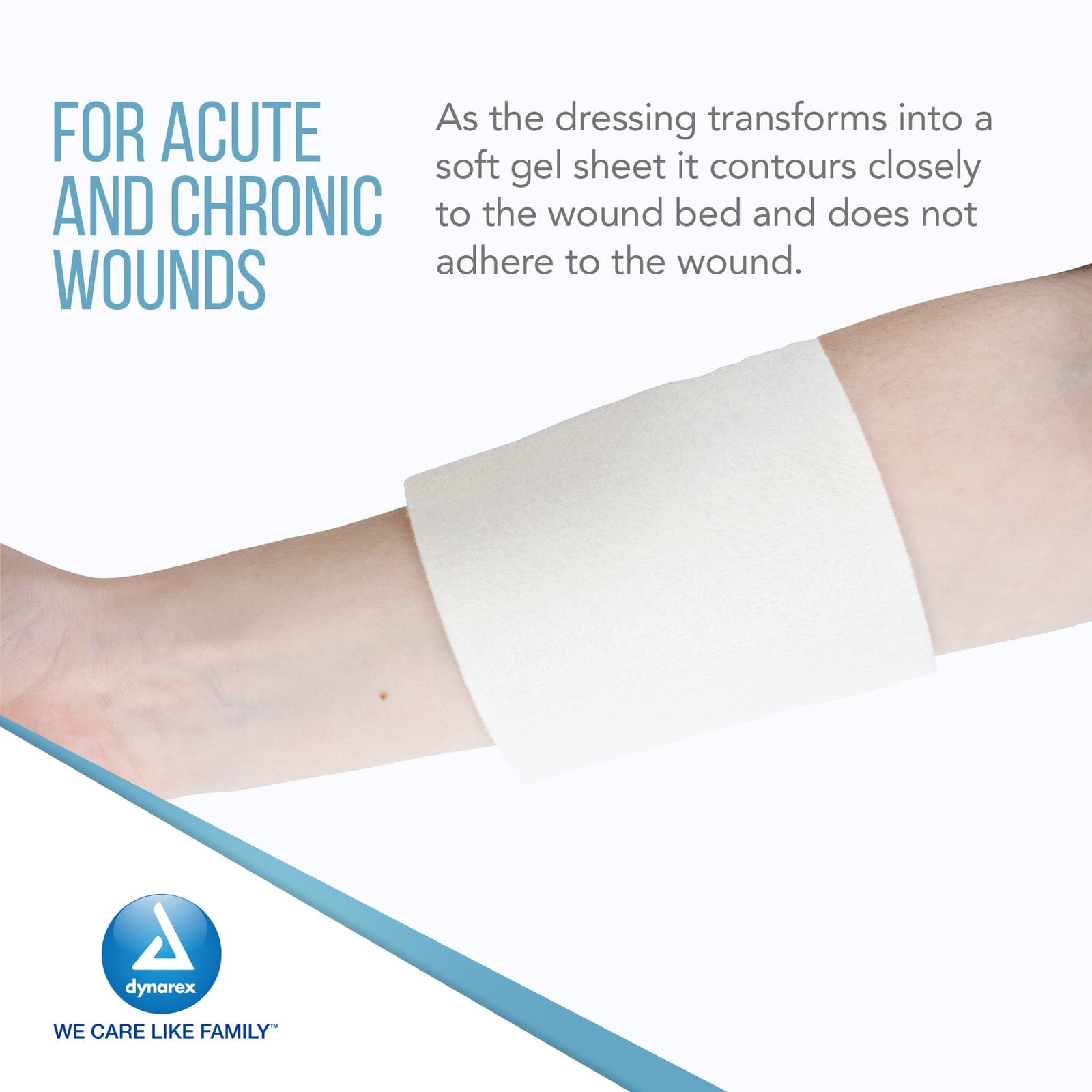 Dynarex DynaGinate Calcium Alginate Wound Dressing - Sterile, Non-Stick Topical Wound Pads - Absorbent Gel Patches For Moderate To High Exuding Cuts - For Medical & Home Use - 4.25"x 4.25", Box of 10