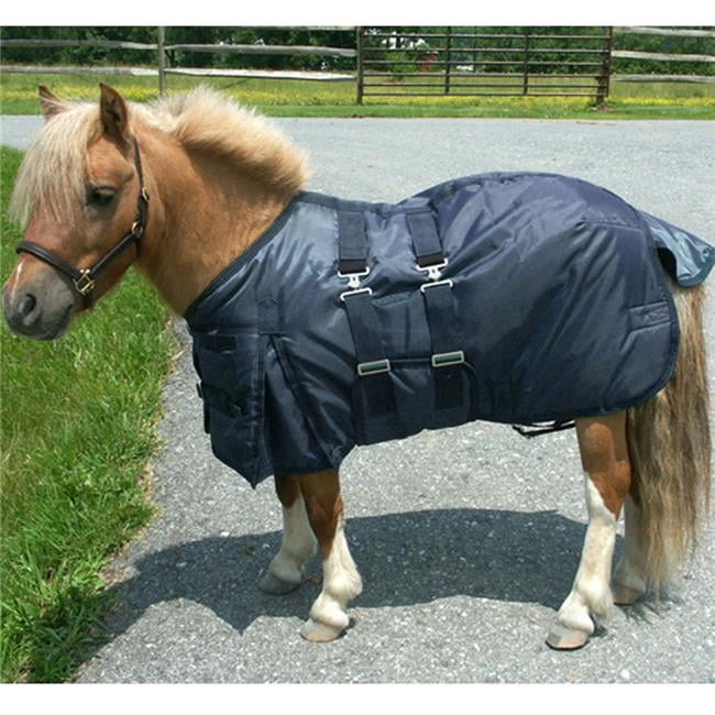 Intrepid International MB45NY Mini Horse Turnout Blanket, Navy Size