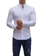 thumbnail image 4 of Camisa Slim Fit Hombre Manga Larga Casual Cuello Mao Lisa, 4 of 4