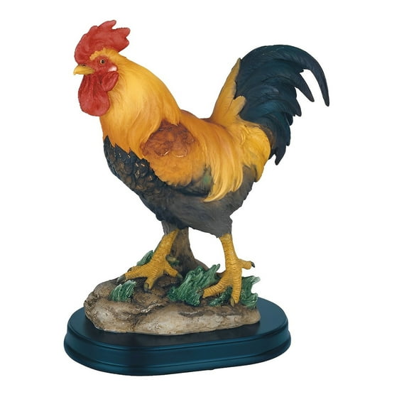 FC Design 7.5"H Orange Rooster Figurine Statue Sculpture Ornament Decoration Home/Room Decor and Unique Gift Ideas for Housewarming, Holidays and Birthdays