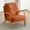 Burnt Orange, variant on Mid Century Modern Accent Chairs for Living Room, 23” Wide Comfy Chair for Bedroom, Small Cozy Sherpa Reading Chairs for Adults, 108° Lounge Arm Chair Indoor with Detachable Cover, 5.5" Foam Cushion