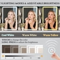 thumbnail image 4 of FANRAL LED Lighted Mirror Vanity Desk with Fluted Design,Charging Station & Glass Top,Modern Dressing Table with Storage Drawers & Shelves for Bedroom,Gray Vanity, 4 of 7