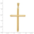thumbnail image 2 of Auriga Fine Jewelry 14K Yellow Gold Polished Tube Cross Pendant for Women (L - 63 mm, W - 33.35 mm), 2 of 6