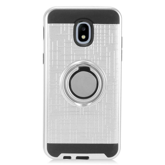GSA Brushed Matte RingStand Hybrid Case For Samsung Galaxy J3 (2018) - Silver
