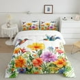 thumbnail image 2 of Erosebridal Hummingbird Flower Bedding Sets Full with Comforter,Spring Graden Duvet Insert,Room Decorative,Reversible,Super Cozy,3 Pieces, 2 of 7