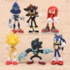 6 Pcs Sonic Hedgehog Action Figures,The Sonic Action Figures Cake Toppers,Toys Birthday Gift Set，collectibles, Decorations ornaments (Type 1) Type 1