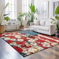thumbnail image 3 of Area Rugs 4'x6'. Indenpendence Day Carpet Runner Indoor Outdoor Rugs Home Decor Aesthetic, 4th of July Red Blue American Flag Non Slip Mats Washable Accent Rug for Living Room Bedroom, 3 of 8