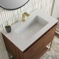 thumbnail image 6 of James Martin Vanities 31.5" Single Vanity, Glossy White, Champagne Brass Base w/ Glossy White Top, 6 of 7