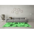 thumbnail image 3 of Ahgly Company Indoor Square Abstract Emerald Green Modern Area Rugs, 7' Square, 3 of 4