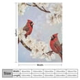thumbnail image 4 of JRXY Red Cardinal Birds and Cherry Flowers Throw Blanket Ultra Soft Warm All Season Decorative Blankets for Bed Chair Car Sofa Couch Bedroom White, 4 of 6