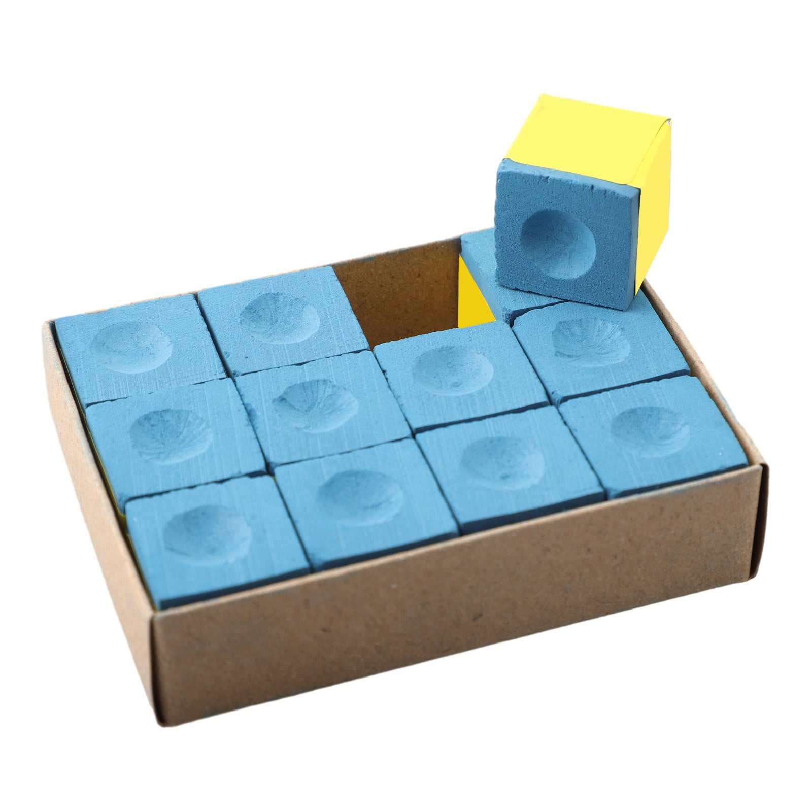 12 Pcs Cubes Chalk Blue, Snooker & Pool Pioneer Cue Chalk, Billiards Snooker Cue Chalk Billiards Non-slip Chalk Indoor Sports Accessories Snooker Accessories
