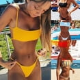 thumbnail image 3 of Traje de baño de dos piezas, conjunto de bikini de dos piezas con pecho plano para mujer Traje de baño dividido para mujer Confiable y duradero, 3 of 4