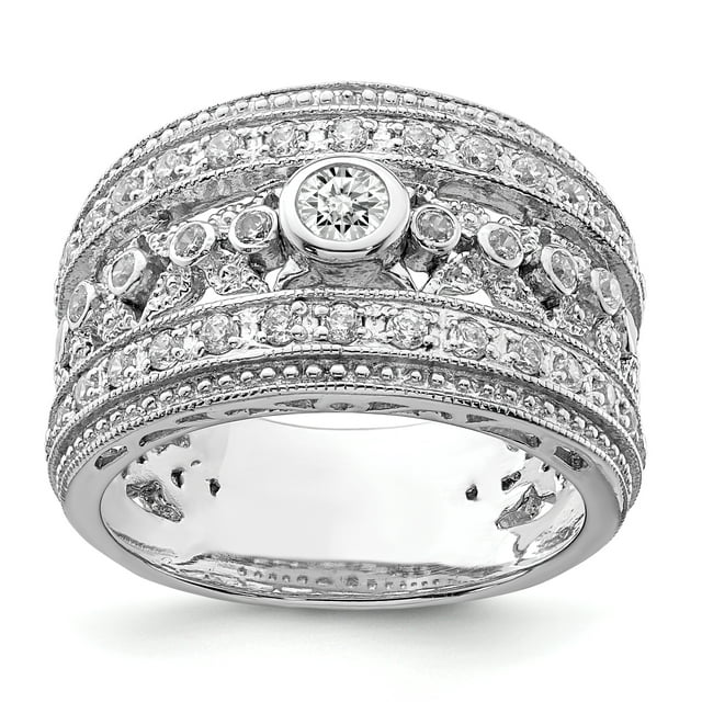 925 Sterling Silver Cubic Zirconia Cz Ring