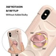 thumbnail image 4 of Dteck iPhone XS Max 6.5-inch Case ,Shock-Proof Cover Compatible with Magnetic Car Mount Kickstand,Hybrid Rubber Rugged Protective PC Back Phone Case for Apple iPhone Xs Max 6.5",Rosegold, 4 of 8