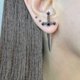 thumbnail image 3 of Pendientes de espada gótica Kinitial, chaqueta de orejas de cristal punk genial vintage, pendientes de daga gótica, regalo de joyería para mujeres, 3 of 5