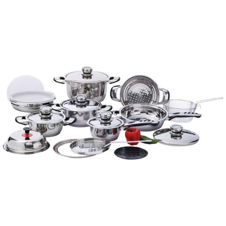 Chef's Secret® 22pc 12-Element, High-Quality, Heavy-Duty Stainless Steel Cookware