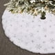 thumbnail image 3 of Falda de árbol de Navidad con cuentas de copo de nieve brillante, 78cm/90cm, falda de árbol de felpa, decoración de árbol blanco de Navidad, 3 of 4