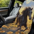 thumbnail image 3 of Xixirimido Universal Car Towel Seat Cover for Post Gym Workout Swimming Running Soft Breathable Automotive Front Seat Protector Car Accessories, Horse Vibrant Sunflower, 3 of 8