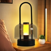 Night Light, Dimmable Touch Lamp for Bedroom, Art Decor Ambient Light, Rechargeable Bedside Table LED Lamp, Portable Wireless Lantern for Living Room Dinner, Camping, Baby, Nursery, Elder