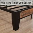 thumbnail image 4 of LIKIMIO Twin Metal Bed Frame with Storage Headboard, Retro Black, 4 of 8