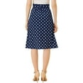 thumbnail image 4 of Allegra K Women's Belted Elastic Waist Vintage A-Line Midi Skirt, 4 of 6