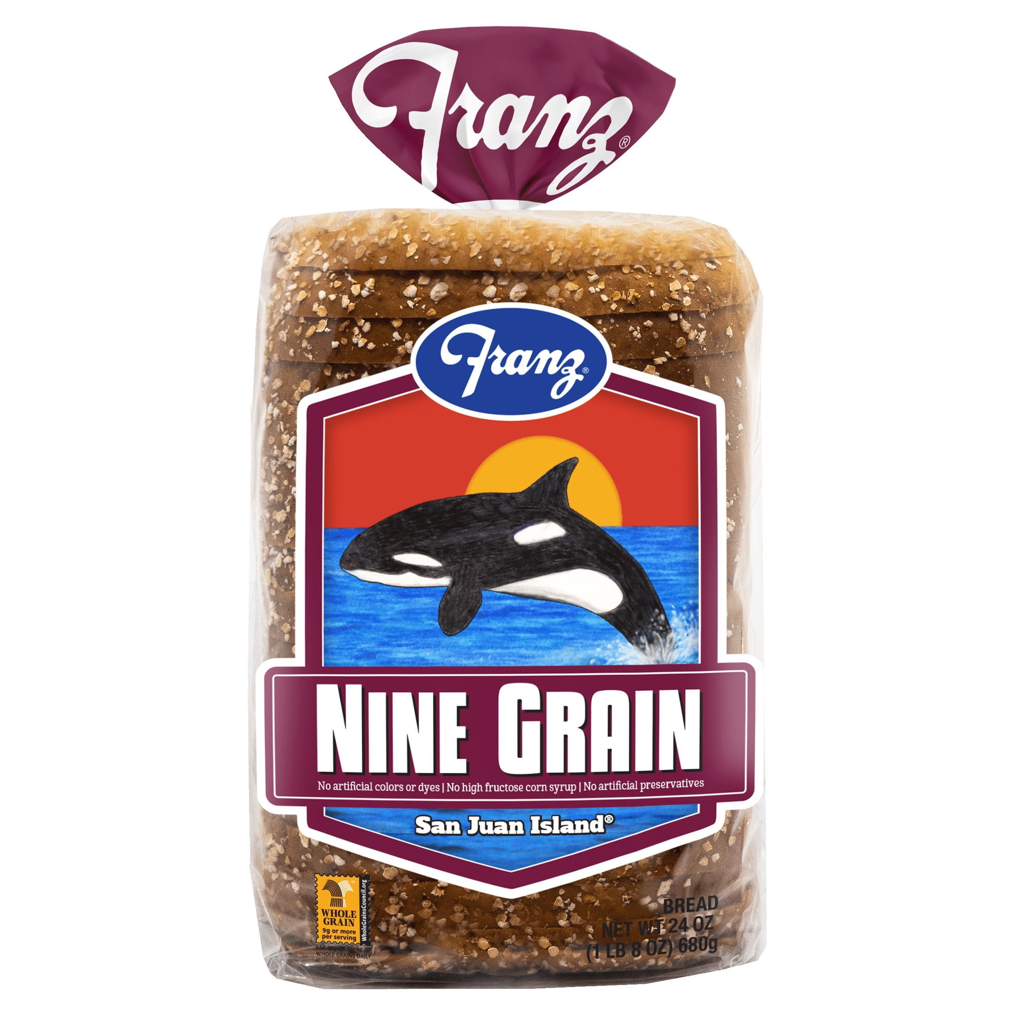 Franz San Juan Island 9 Whole Grain Bread Loaf, 24 oz
