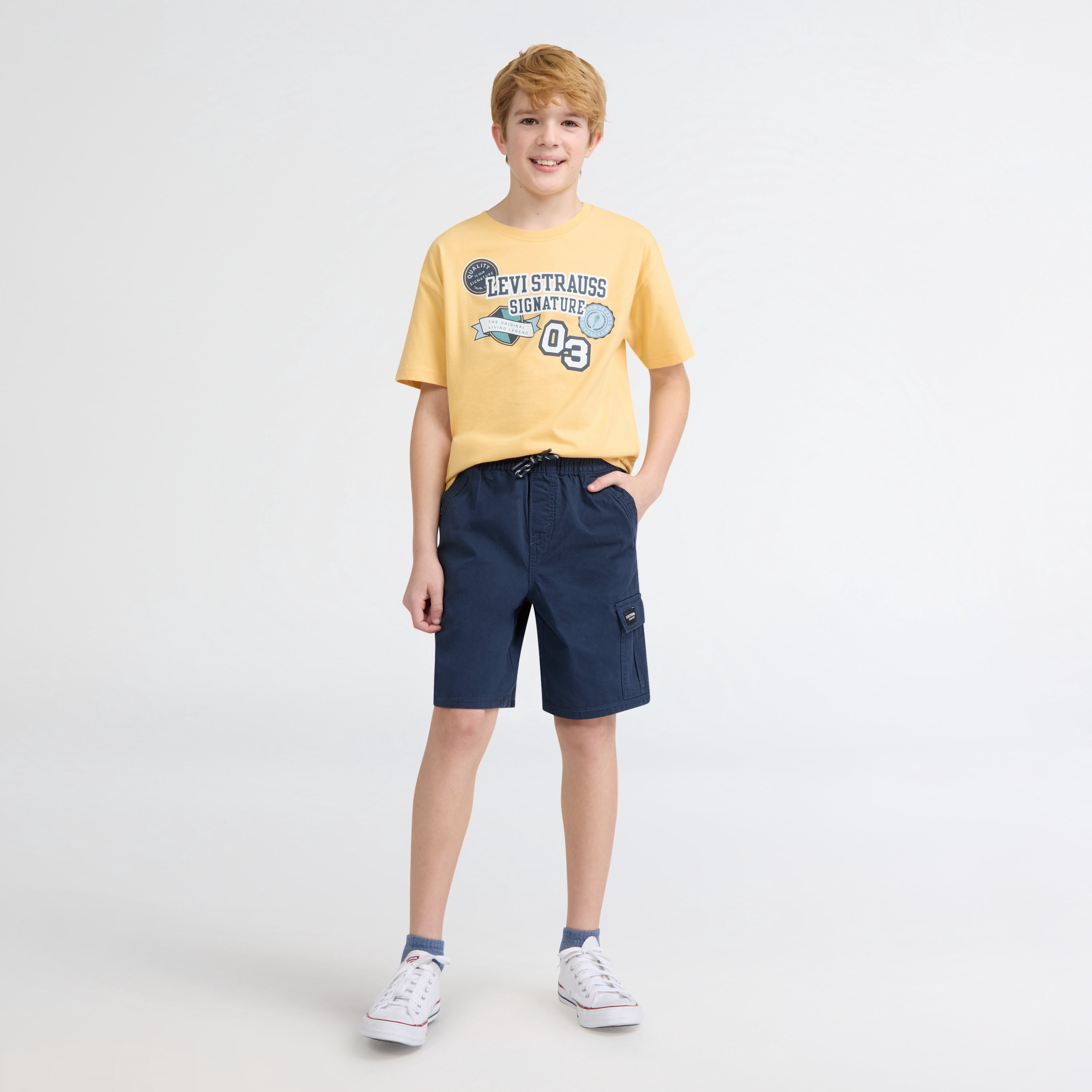 Levi Strauss Signature Boys Twill Cargo Shorts, Sizes 4-18