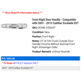 thumbnail image 2 of Front Right Door Handle - Compatible with 2007 - 2013 Cadillac Escalade EXT 2008 2009 2010 2011 2012, 2 of 2