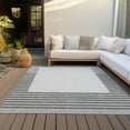 thumbnail image 6 of Addison Rugs Chantille Indoor/Outdoor Transitional Stripes Gray Washable Rectangle Rug, 10' x 14', 6 of 6