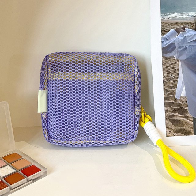 Fiudx Organizador de Cosméticos Portátil, Diseño de Malla, Compacto y Elegante, Tela de Pana de Alta Calidad, Ideal para Viajes y Uso Diario, Almacenamiento de Maquillaje y Artículos de Tocador, Tama