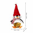 thumbnail image 2 of Christmas Penguin Shape Candy Jar Plush Toy in Red, Holiday Stuffed Animal Treat Holder Gift for Kids, 2 of 4