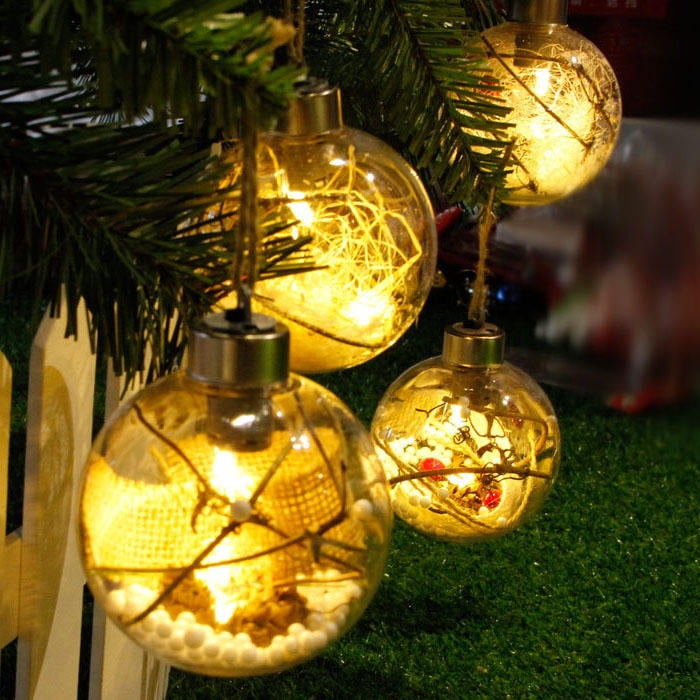 Details about   Clear Plastic Christmas Balls Baubles Sphere Fillable Home Xmas Tree Ornament 