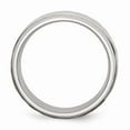 thumbnail image 2 of White Stainless Steel Ring Band Wedding Beveled Comfort, 2 of 6