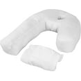 thumbnail image 5 of Queilt Side Sleeper Pillow J Pillow for Side Sleeping | Side Sleeper Pillow with Ear Hole | Swan Pillow Shape | Neck & Spine Alignment for Sleeping | Side Sleeping Pillows for Adults | with Velvet Ca, 5 of 5