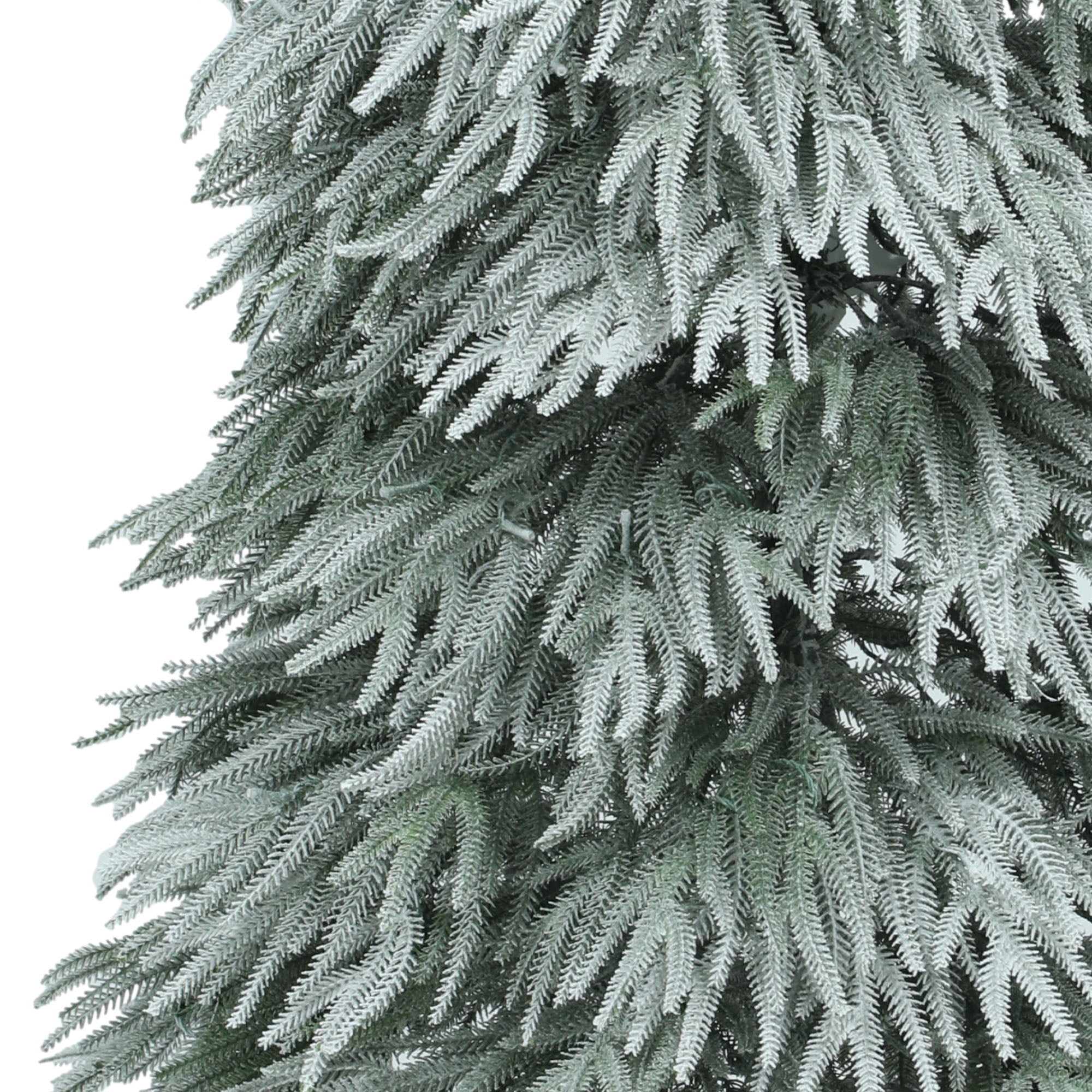 Uforic 6ft Pre-Lit Flocked Natural Drooping Pampas Christmas Tree with 30 Feathers, 355 Branch Tips and 400 Lights, for Home, Office, and Party Decor