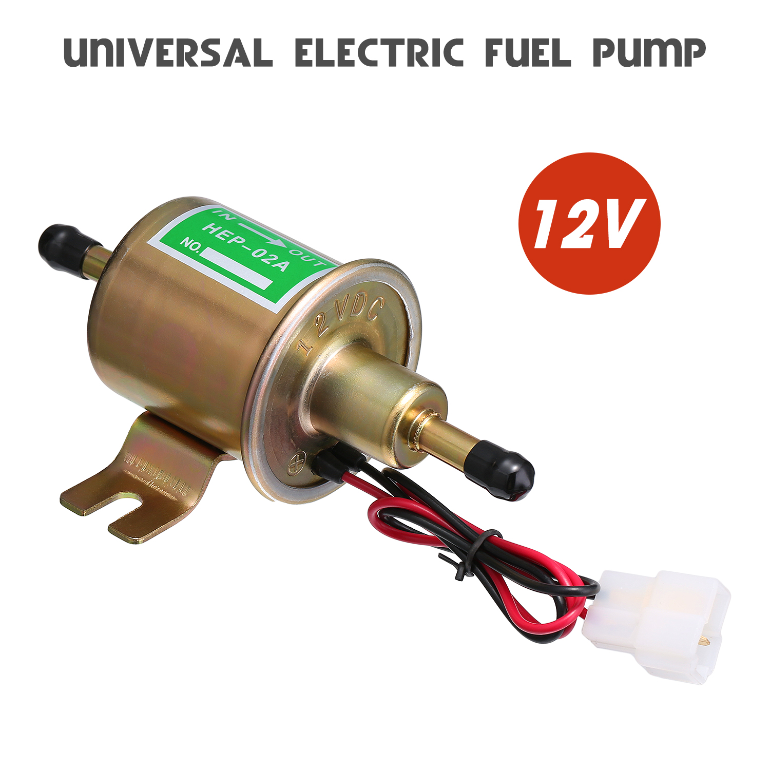 CarBole 2-3.5 PSI Low Pressure Electric Fuel Pump – 42 GPH – Universal For Carbureted Engines