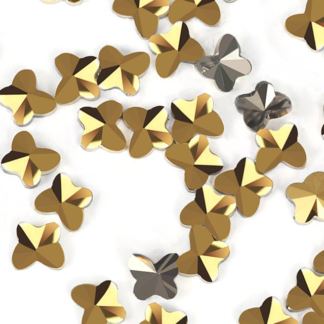 Diamantes de cristal dorados YONGSHENG para uñas joyería artística