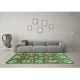 thumbnail image 3 of Ahgly Company Indoor Rectangle Abstract Turquoise Blue Modern Area Rugs, 8' x 12', 3 of 4