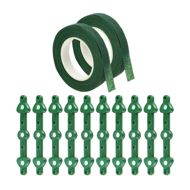 Uxcell Boutonnières Florales Magnéticos Corbatas de Corsage con 2 Piezas de Cinta Floral, Verde 10 Pares