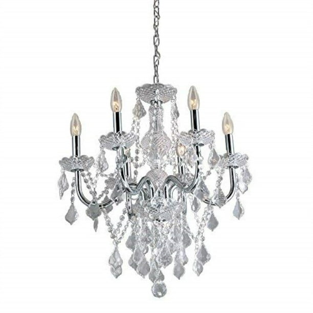 Portfolio B10081 6 Light Polished Chrome Vintage Crystal Candle Chandelier Com Portfolio B10081 6 Light Polished, Portfolio Floor Lamp Replacement Glass