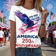 thumbnail image 2 of mgoYE T-Shirt for Women 250th American Anniversary Gifts 250 Years America Anniversary Shirt Womens 250th Independence Day Freedom Shirt USA Flag Star and Stripes Tee|Blue S, 2 of 8