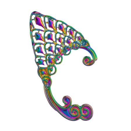 Lux Accessories Multicolored Mermaid Ears Sea Creature Inspired Ear Cuffs